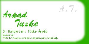 arpad tuske business card
