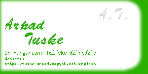 arpad tuske business card